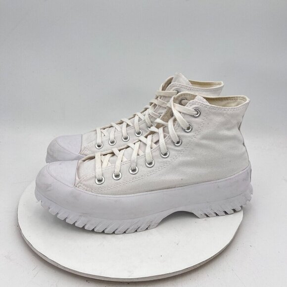 Converse Chuck Taylor All Star Lugged 2.0 High Men Size 9.5 A00871C White Shoes - Picture 1 of 13